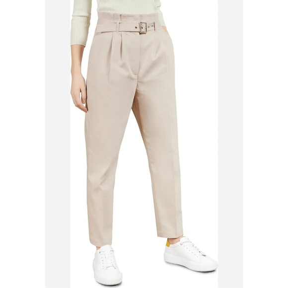 Ted Baker London Pants - New Ted Baker London Women's Tan Lucjat Tailored Welt Pockets Trouser Pants Sz 6